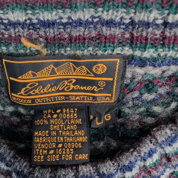 Eddie Bauer Men's 100% Wool Crewneck Sweater L - Outdoor - Picture 4 of 10